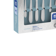 Faqueiro Tramontina Cosmos 30 Peças Aço Inox Com Facas De Churrasco Brilho E Fosco