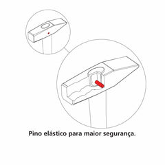 Martelo de Pena Cabo Tubular 800g Tramontina PRO Forjado Aço Cromo Molibdênio
