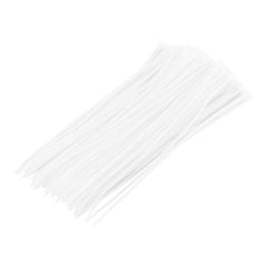 Abraçadeira De Plástico Branco 100 Peças 300X3,6Mm Fixação Segura Nylon Sparta Organização