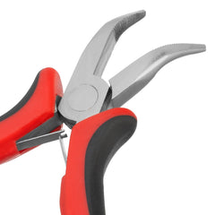 Mini Alicate Bico Meia Cana Curvo Niquelado 5'' 130mm Cabo Dupla Injeção MTX Auto-Liberação