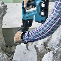 Martelete Combinado 26mm Rotativo Rompedor à Bateria 18V 1250 RPM com Punho DHR264Z Makita