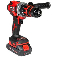 Furadeira e Parafusadeira Impacto Bateria Toyama TBT18ID13-KC 18V 13mm Motor Brushless Kit Carregador Maleta Profissional