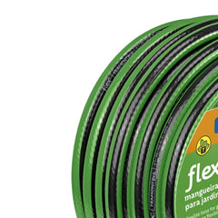 Mangueira Flex 10m PVC 4 Camadas 10 Bar 50°C Engate Rápido Rosqueado Hidropistola Suporte Tramontina