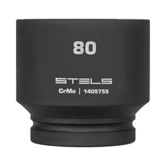 Soquete Impacto 80mm 1'' Cromo Molibdênio Stels 1405755 40-46 HRC