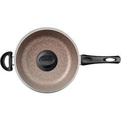 Fritadeira Multiuso 3,6 L 26 Cm Com Tampa De Vidro Tramontina Paris Alumínio Antiaderente Vermelho