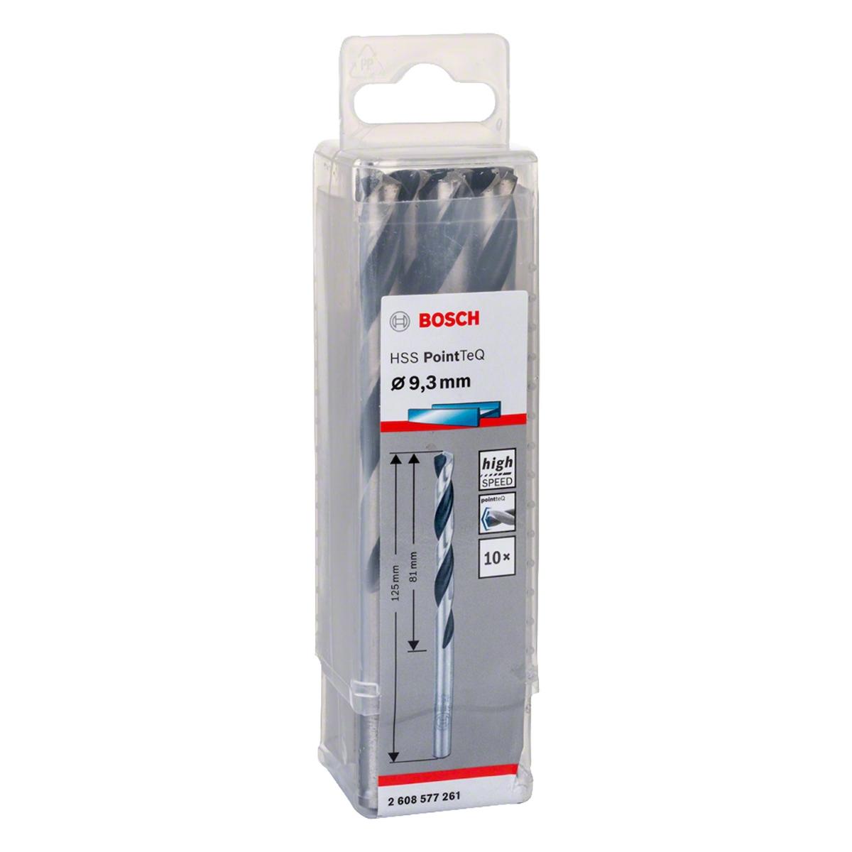 Broca Metal Bosch Aço Rápido Hss-Pointteq 9,3mm 10 Peças