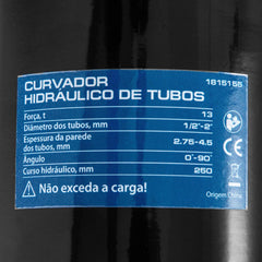 Curvador de Tubo Hidráulico Horizontal Stels 13T 1/2-2 Polegadas
