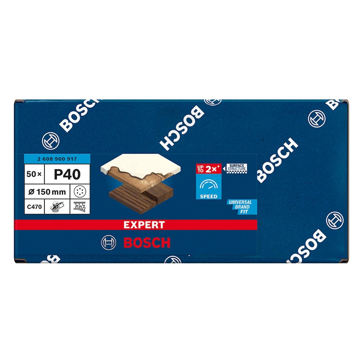 Disco De Lixa Bosch Expert C470 150mm G40 50 Peças