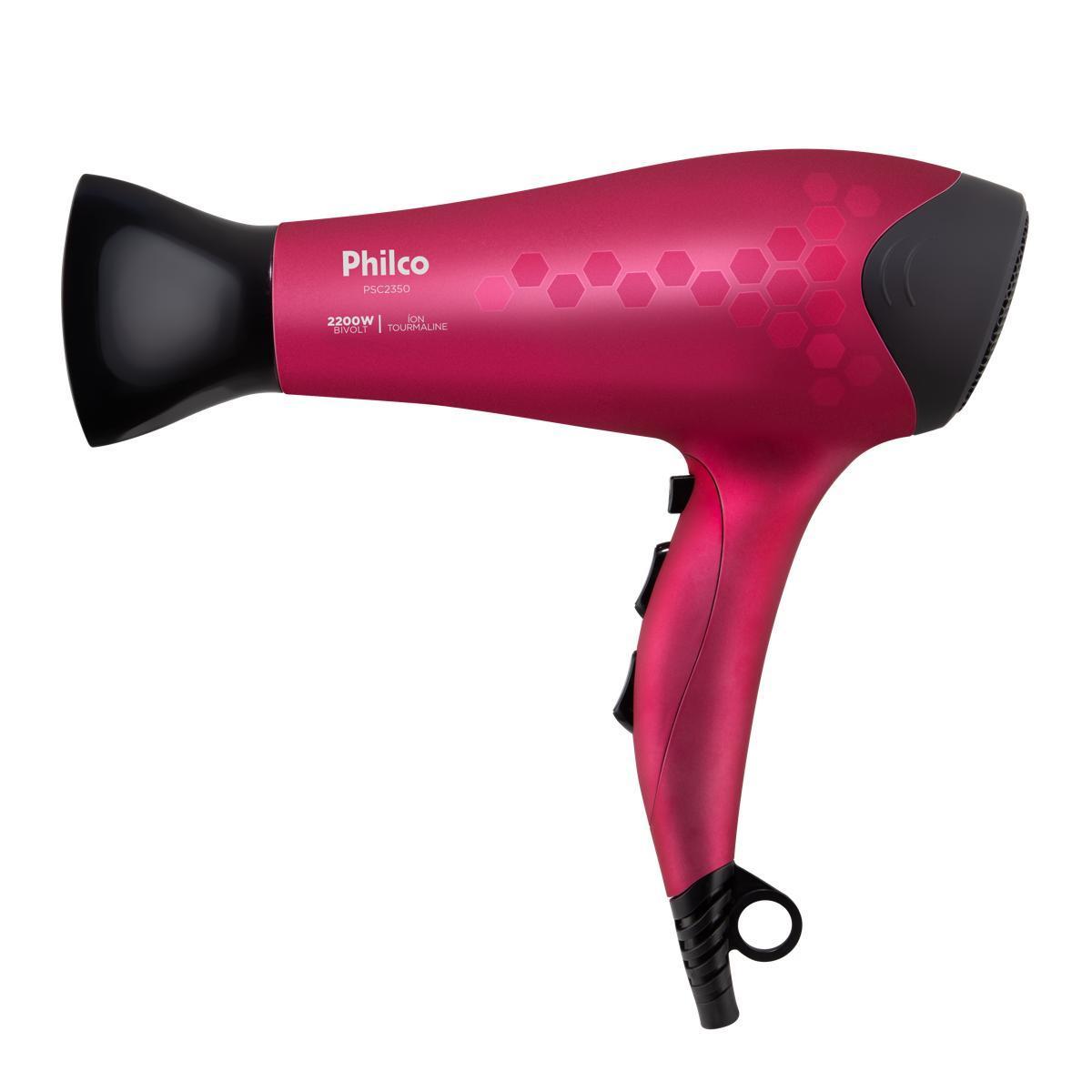 Secador de Cabelos Philco PSC2350 Tourmaline 2200 Watts Bivolt - Guimepa