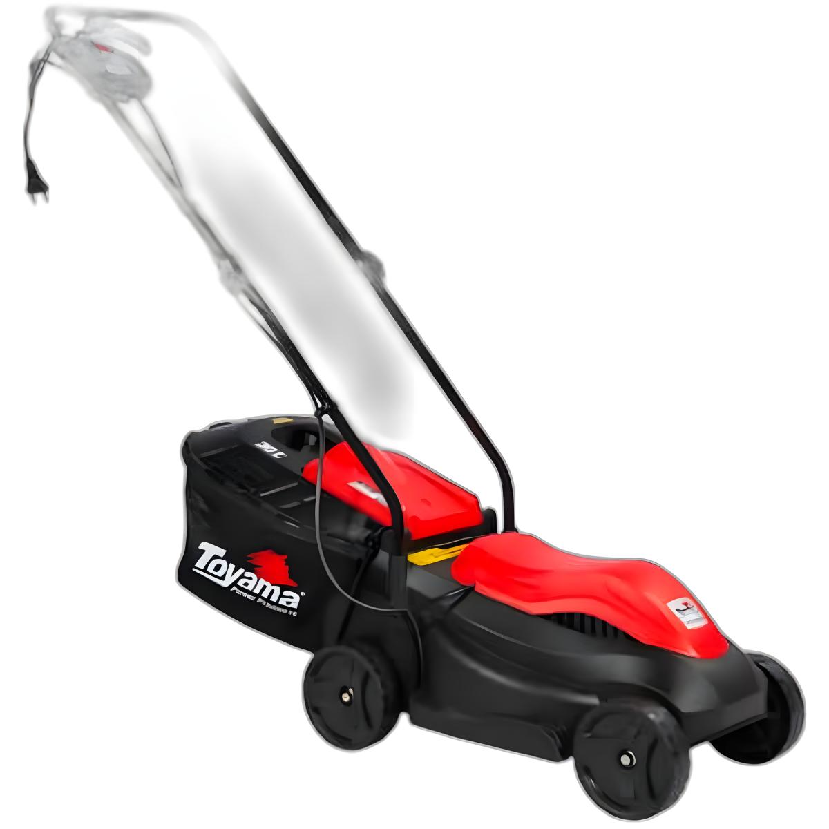 Cortador de Grama Elétrico Toyama TLM320E1-X 1000W 220V Corte 32cm com Recolhedor Rígido 30 Litros Jardim Residencial