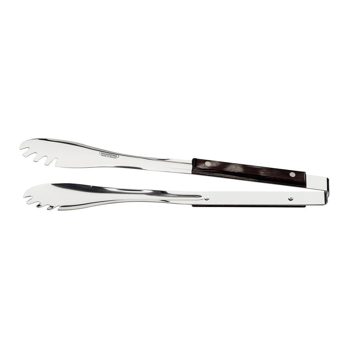 Pegador De Carne Tramontina Churrasco Aço Inox E Cabo Polywood Castanho