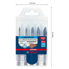 Jogo Brocas Bosch Expert Hex-9 Hard Ceramic 4/5/6/8/11 5Pçs