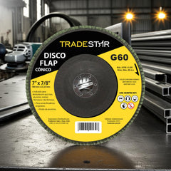 Disco Flap 180 mm G60 Fibra Conico Aço Tradestar