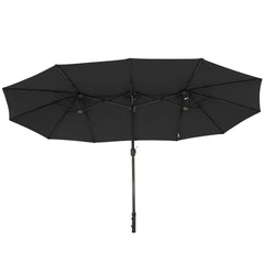 Ombrellone Retangular Oversize 4,50m x 2,65m Preto Bel Alumínio Central Manivela FPS 60 Quiosque