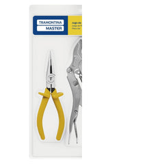 Kit Ferramentas Tramontina Master Alicate Pressão 10'' Corte Diagonal 6'' Bico Meia Cana 6''