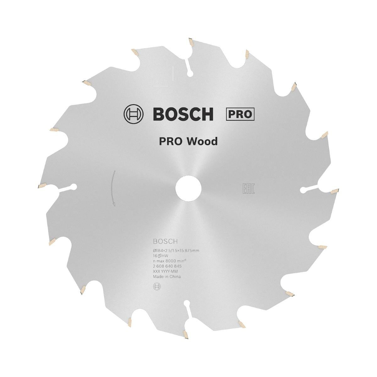 Disco De Serra Circular Bosch Pro Wood 184mm 16 Dentes