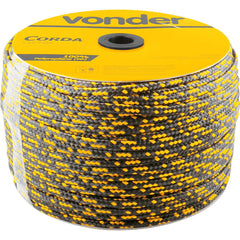 Corda Multifilamento Trançada 12x140M Preta e Amarela Vonder
