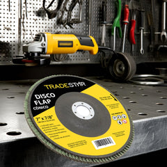Disco Flap 115 mm G120 Fibra Conico Aço Tradestar