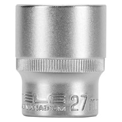 Soquete Estriado 1/2'' 27mm Aço CrV 12 Lados Stels