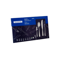 Faqueiro 24 Peças Aço Inox Tramontina Classic Com Facas Forjadas Acabamento Brilho