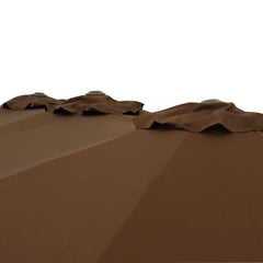 Ombrellone Retangular Oversize 4,50m x 2,65m Marrom Bel Alumínio Central Manivela FPS 60 Quiosque