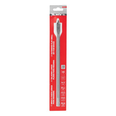 Broca Chata Madeira Longa 12mm Haste Hexagonal 7mm Aço 45 300mm MTX 7040129