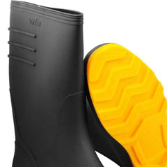 Bota pvc 40 cano médio c/ forro preta/amarela ca36103Plus