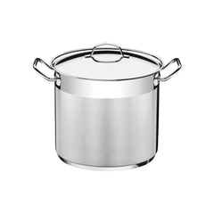 Caldeirão Tramontina Professional Aço Inox Fundo Triplo 30 cm 21 L com Tampa e Alças