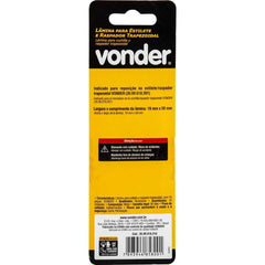 Lamina Trapezoidal Estilete Raspador 19x58mm 0,6mm 10Pcs Vonder 3599018210 Aço Resistente
