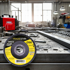 Disco Flap 115 mm G100 Fibra Cônico Aço Tradestar