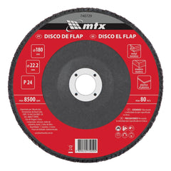 Disco de Desbaste Tipo Flap Óxido de Alumínio P24 180x22,2mm MTX Desbaste Rápido e Eficiente