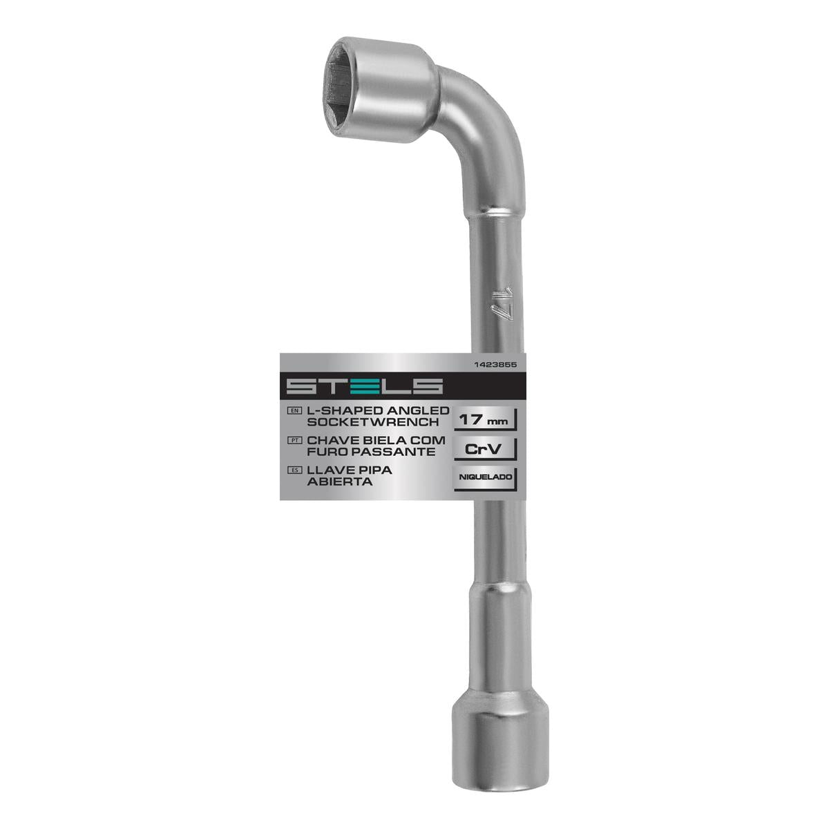 Chave Biela Com Furo Passante Cromo Vanádio 17mm Stels 1423855 Para Reparos Industriais