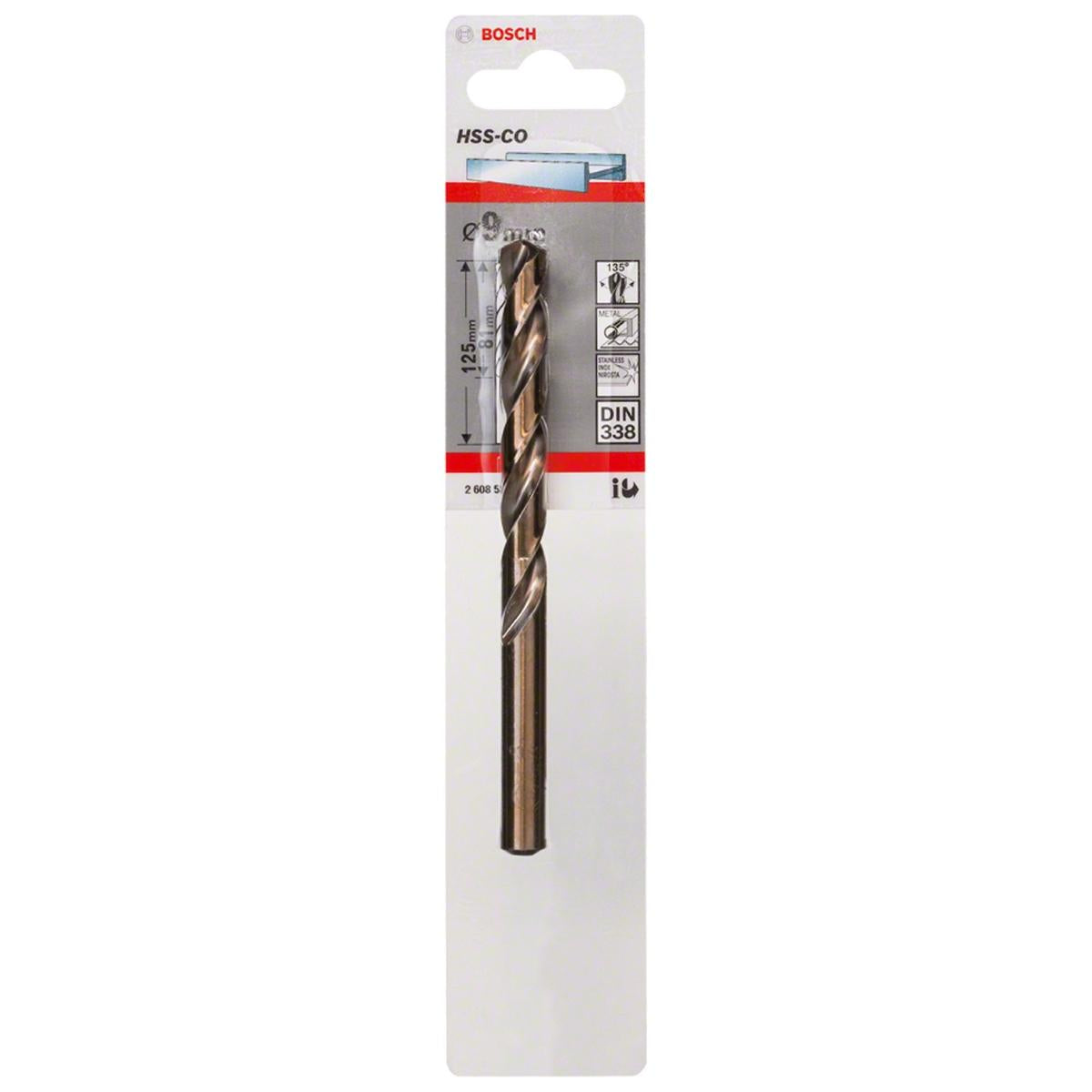 Broca Para Metal Bosch Aço Rápido Hss-Co 9mm