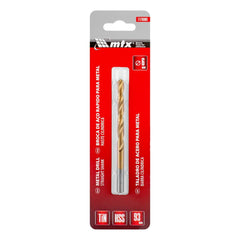 Broca Aço Rápido Nitreto de Titânio 6mm Haste Cilíndrica 1PC MTX Profissional