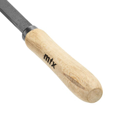 Lima Triangular Bastarda 10'' 250mm Cabo Madeira Aço Carbono MTX 1603655 Precisão Acabamento