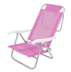 Cadeira Sunny Aluminio Sannet 6 Posicoes Rosa Bel