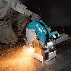 Serra Rápida 355Mm Portátil Sem Fio 36V Com 2 Baterias Carregador Motor BL DLW140PT2 127V Makita