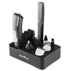 Aparador Raspador de Pelos BAP20 Multigroom Britânia 11 Acessórios de Corte Resistente Água Bivolt