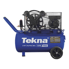 Compressor de Ar Cp10080P-2 Tekna 80L 2HP Pressão Máxima 116 PSI Com Rodas Traseira 220V 60Hz