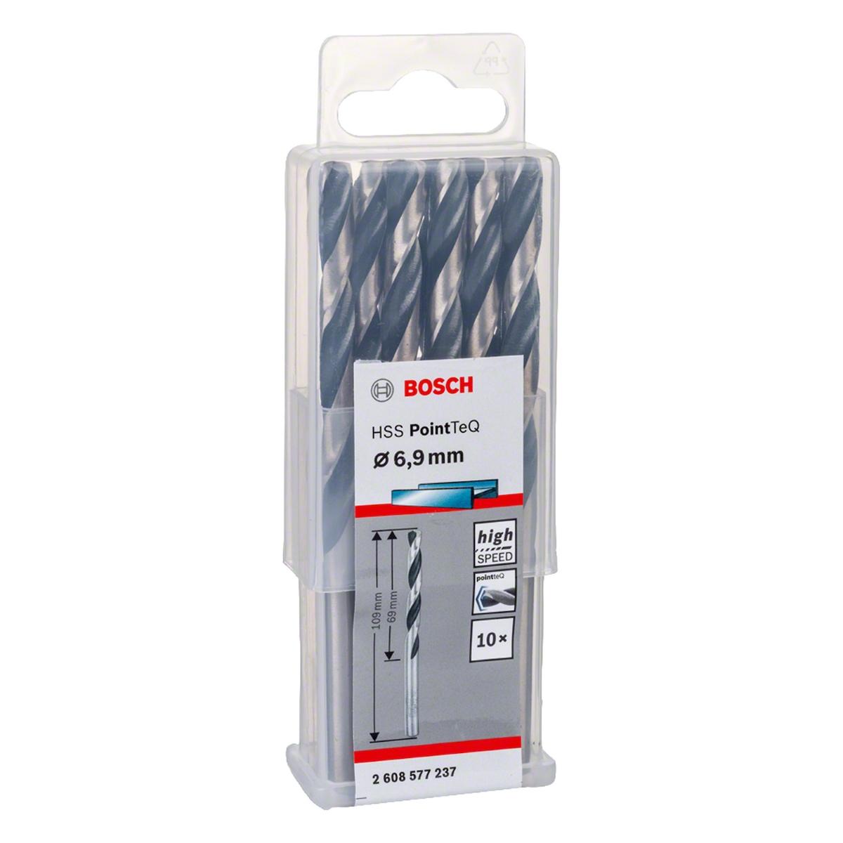 Broca Metal Bosch Aço Rápido Hss-Pointteq 6,9mm 10 Peças