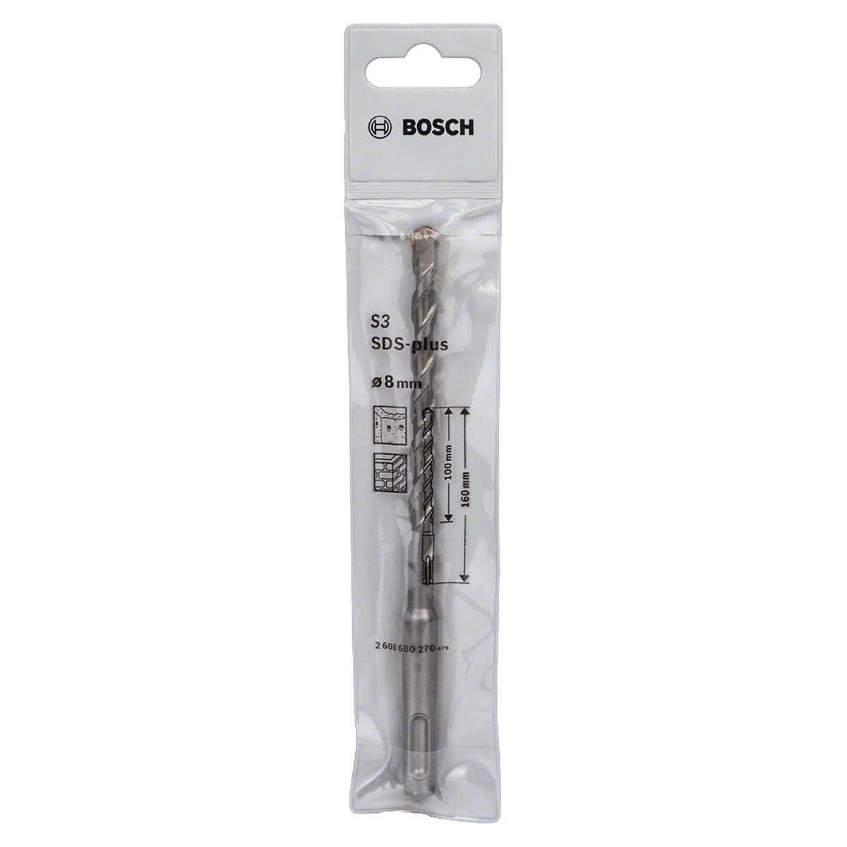 Broca Bosch Sds Plus-1 Para Concreto Ø8 X 100 X 160 mm