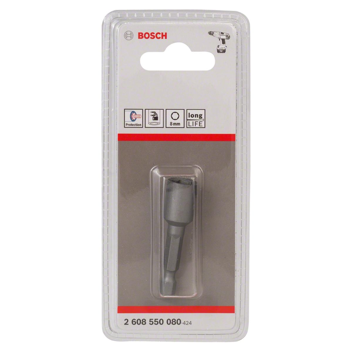 Soquete Canhão Magnético Bosch Extra Hard M5 (8mm) 50mm