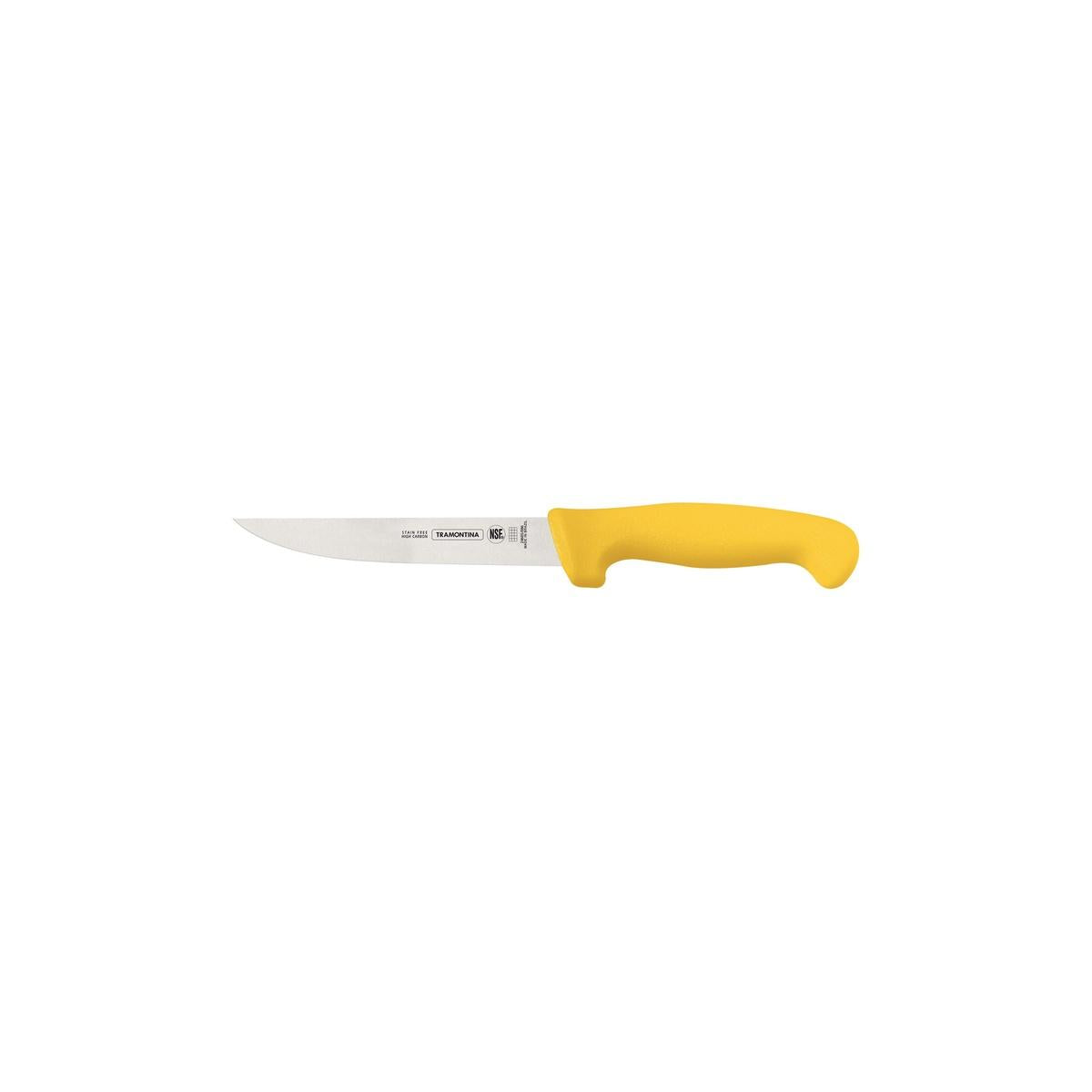 Faca Para Desossar Tramontina Profissional Master 6 Polegadas 15cm Aço Inox Cabo Amarelo Antimicrobiano