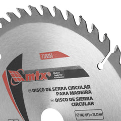 Disco Serra Circular Madeira 185mm 48 Dentes Aço 65Mn Liga YG8 MTX 7326355