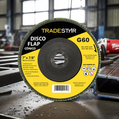 Disco Flap 180 mm G60 Fibra Conico Aço Tradestar