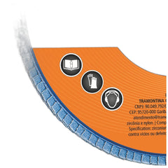 Disco Flap 7'' Grão 80 8500 rpm Tipo 29 Nylon Fibra Tramontina PRO