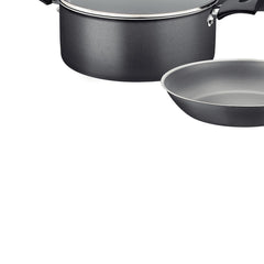 Jogo De Panelas Tramontina Turim 5 Peças Antiaderente Starflon Max Alumínio Chumbo 1.2mm 1.4mm