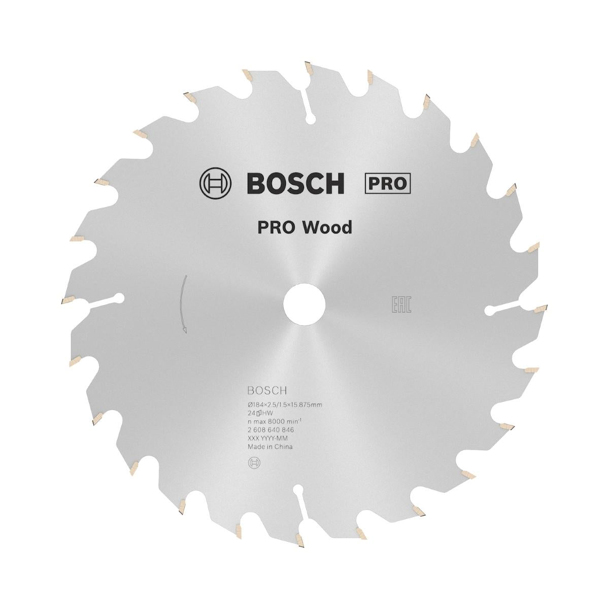 Disco De Serra Circular Bosch Pro Wood 184mm 24 Dentes