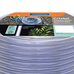 Mangueira Cristal Tramontina em PVC 1 Camada 100m Pressão 5 Bar Irrigação Jardim
