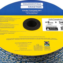Corda Trançada Pet 8mm 240m 381,4kgf Tramontina Master Resistente